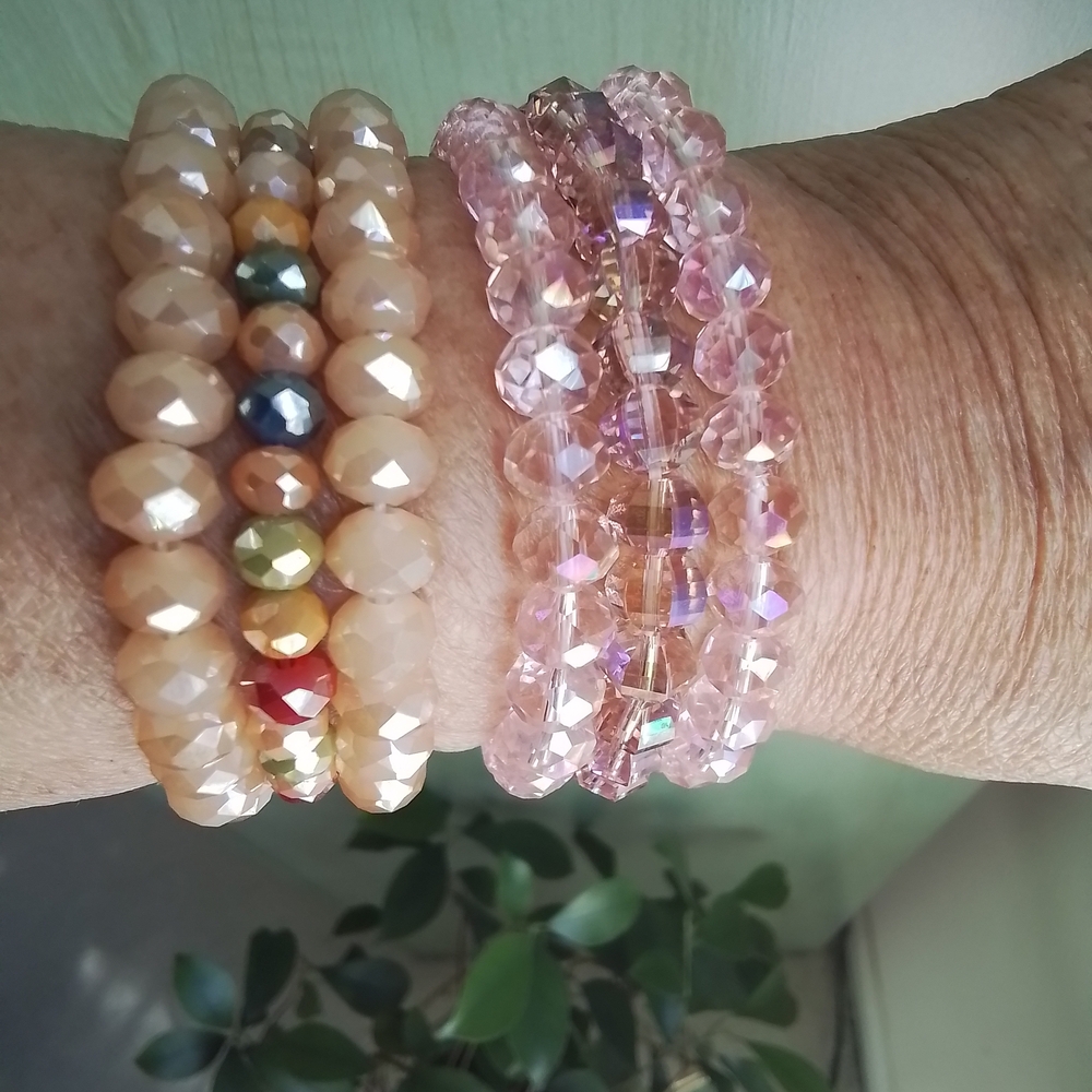 Multi-Color Stretch Beaded Bracelet Set - Picture 3 of 4